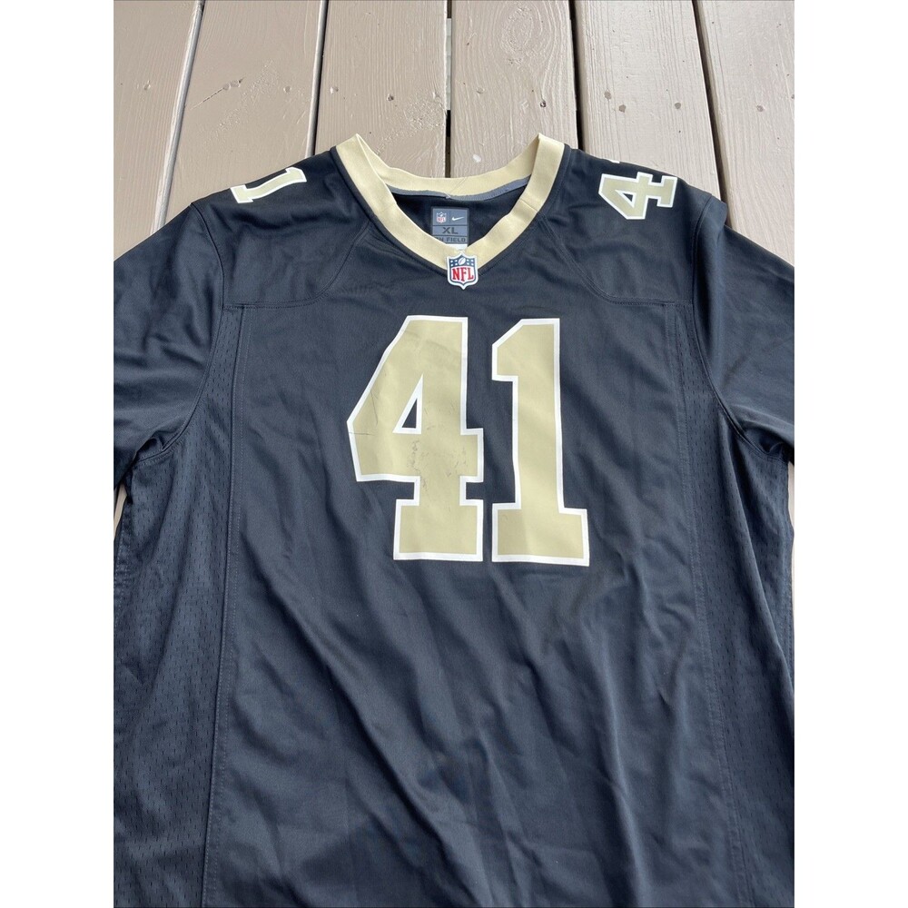 NEW ORLEANS SAINTS Alvin Kamara #41 Black Football Jersey XL Signature Embroider - Picture 3 of 11